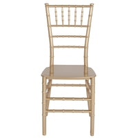 Flash Furniture HERCULES Gold Resin Stacking Chiavari Chairs-Set of 2 Chiavari Chairs