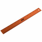 JAM Paper Stainless Steel Ruler with Non-Skid Backing - 12" - Orange - 12 Pack-Color: Orange Stainless Steel