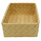 Cathay Importers Resin Rect Basket, Natural, 3/Pack-Durable, flexible natural colour resin in traditional slat weave