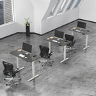 ShoppingAll 48"W Dual Motor Height Adjustable Electric Standing Desk - White/Grey-8
