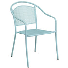 30'' Round Sky Blue Indoor-Outdoor Steel Folding Patio Table Set with 2 Round Back Chairs [CO-30RDF-03CHR2-SKY-GG]-4