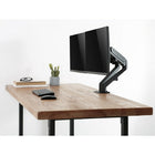 Uplite Dual Monitor Gas Spring Desk Mount Stand, Fully Adjustable, Up to 32", Black-Height adjust range: 6.3" to 16.1"