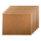 CTG Brands Cork Medium Board, 17 x 23", Beige, 6 Pack-Set: comes with two round metal hangers for easy horizontal and vertical wall display