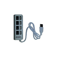 MMNOX UH041 4-Port 2.0 USB Hub with Switch, White-4-port USB hub