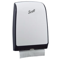 Scott Slimfold Towel Dispenser - 9.83" x 13.67" x 2.88" - White-Includes 1 Scott Slimfold Towel Dispenser