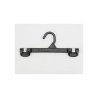 Wamaco 8" Push-Clip Hanger with Plastic Hook, Black, 100 Pack, 100 Pack-Light weight bottom hanger with metal push clips