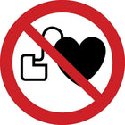 ISO Safety Labels, Prohibition, No Pacemaker, SAX367-Material - Adhesive Vinyl