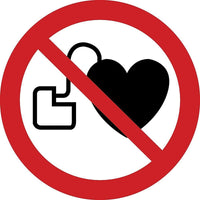 ISO Safety Labels, Prohibition, No Pacemaker, SAX367-Material - Adhesive Vinyl