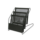 Futech Countertop Brochure Holder - Black-If you're looking to showcase your print and branding on our magazine rack. This rack is a 3 tier mesh metal countertop rack, with an exceptional display presentation.

