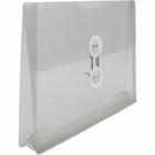 JAM Paper Plastic Envelopes with Button and String Tie Closure Index Booklet - 5.5" x 7.5" - Smoke Gray - 12 Pack -Size: 5.5" L x 7.5" W