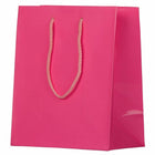 Jam Paper Glossy Gift Bags with Rope Handles - Medium - 8" x 10" - Hot Pink - 3 Pack-Our giftbags feature a soft rope handle and an attached blank gift tag, allowing you to address your gifts or favors.