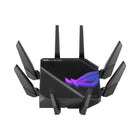 ASUS GT-AXE16000/CA ROG Rapture Quad-Band WiFi 6E Gaming Router - Black-Access: 1 x 2.5 Gigabit WAN Port, 2 x 10 Gigabit WAN/LAN Ports, 4 x Gigabit LAN Ports, 1 x USB 3.2 Gen 1 Port, 1 x USB 2.0 Port