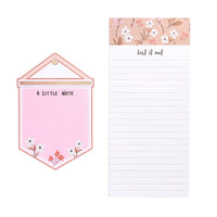 Gartner Studios Listpad - 9" x 4" - Floral - 2 Pack-Two listpads