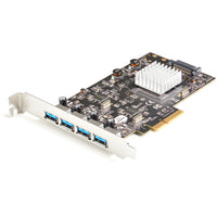 StarTech 4-Port USB PCIe Card-USB PCIe card with 4x USB-A ports up to SuperSpeed 10Gbps per port, Dual ASM3142 controllers with up to 20Gbps total bandwidth across 4 ports, USB 3.1 Gen 2/USB 3.2 Gen 2x1, Upgraded version of our popular USB card PEXUSB314A2V