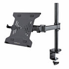 StarTech Articulating Laptop Tray or Monitor Arm Desk Mount-Offers a high number of adjustments such as tilt 45 degree tilt, 90 degree swivel, 360 degree rotation, and height adjustment along the pole