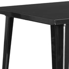 Flash Furniture 31.5" Square Black Metal Indoor-Outdoor Bar Height Table-Top Size: 31.5" Square
