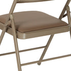Flash Furniture HERCULES Series Double Braced Vinyl Folding Chairs - Beige - 4 Pack-Double Braced Frame