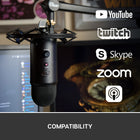 Blue Yeticaster Professional Broadcast Bundle - Black-Frequency Response: 20Hz - 20kHz