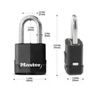 Master Lock 48mm Wide Covered Laminated Steel Padlock - 3 Pack-1-1/2" (38mm) Shackle clearance for more uses