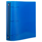 JAM Paper Heavy Duty 3" 3-Ring Flexible Poly Binder - Blue -Wide front and back binder panels fully cover standard dividers and sheet protectors. Our 3 metal ring binders have 2 buttons for easy opening and closing, and a convenient pocket on the inside flap