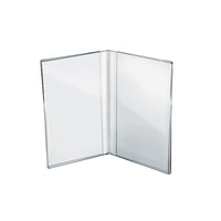 Azar Displays Acrylic Dual Frame Sign Holders, 10 Pack (107702)-Clear Acrylic