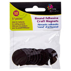 Time 4 Crafts Round Adhesive Craft Magnets, 25mm, Black, 240 Pieces-Material: made of high-quality, durable and long-lasting ferromagnetic metals, withholds light items