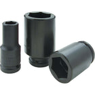 Gray Tools 1-7/8" X 3/4" Drive, 6 Point Deep Length, Black Impact Socket-Size: 1-7/8"