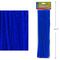 Selectum Pipe Cleaners - 12" - Dark Blue - 100 Pack-Dark Blue