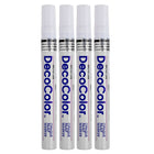 JAM Paper Marvy Uchida Bold Paint Marker - White - 4 Pack (86525803g)-Paint marker for creating innovative artwork