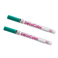 Marvy Uchida Fine-Line Opaque Paint Markers - Teal - 2 Pack-Colour: Teal