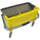 Johnny Vac Flat Mop Bucket on Swivel Casters / Wheels with Carry Handle - JS0068M-6 gal (21 L) Bucket