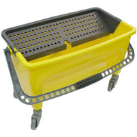 Johnny Vac Flat Mop Bucket on Swivel Casters / Wheels with Carry Handle - JS0068M-6 gal (21 L) Bucket