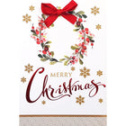 Rosedale Gold "Merry Christmas" Snowflakes Greeting Cards with Envelopes - 5-1/2" x 8" - 6 Pack-Greeting Cards