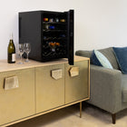 Koolatron 20 Bottle Wine Cooler, 1.7 cu. ft. (48L) Freestanding Thermoelectric Wine Fridge - Black-Premium dual unit thermoelectric cooling technology keeps your favorite wines at their ideal temperature