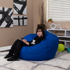 Flash Furniture Oversized Solid Royal Blue Bean Bag Chair-Machine Washable Removable Slip Cover