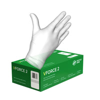 Forcefield "VForce 2" Food Grade Vinyl Gloves - Clear - Large - 1000 Pack-Food grade