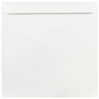 JAM Paper 9 x 9 Square Envelopes, White, 250 Pack (4232H)-Regular white square envelope