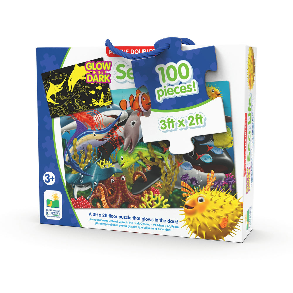 The Learning Journey Puzzle Doubles Glow in The Dark - Sea Life