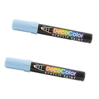 Marvy Uchida Chisel-Tip Acrylic Paint Marker - Aquamarine - 2 Pack-Colour: Aquamarine / Light Blue