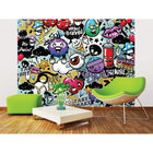 ohpopsi Graffiti Monster Wall Mural, Multicolor-Paste not included