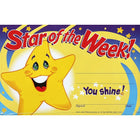 Trend Enterprises Star Of The Week! Recognition Award, 240 Pack (T-8107)-Measures 5.5" x 8.5"