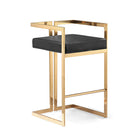 Plata Decor Harvey II Stools - Gold/Black - 2 Pack-Low back