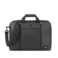 Solo New York Gravity Hybrid Laptop Briefcase - Black Polyester-Colour: Black