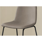 Monarch Specialties 7751 Barstool - Taupe Leather-Look/Black Metal-Perfect for a standing desk, kitchen islands or home bars