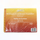 Geocan Full Window Packing Slip Envelope - 13" W x 9 1/2" L - 100 Pack-Clear Window