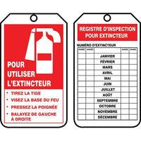 Equipment Status and Inspection Safety Tags, Warning, 25 Pack (SED654)-Language - French