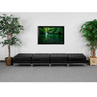 Flash Furniture HERCULES Imagination Series Black LeatherSoft Four Seat Bench-Add on pieces as your business grows