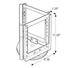 Azar Displays 11.5" x 9" Letter Size 3-Pocket Revolving Modular Crystal Styrene Brochure Holder (252320)-3-pocket letter size holder