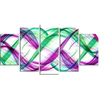 Designart Green and Purple Tango Contemporary Canvas Art, (PT3053-373)-Print