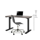 Bestar 24" x 48" Electric Height Adjustable Table, Bark Grey, (65857-47)-The mechanism meets or exceeds ANSI/BIFMA performance standards.
